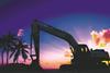 Digger and palm trees shutterstock_1906788772 Drew McArthur